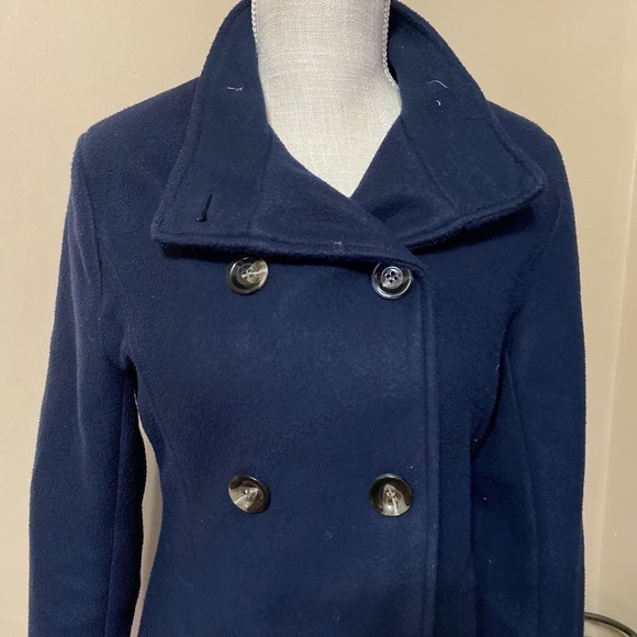 sacha Pacha Navy Blue Fleece Jacket Button Small - Picture 5 of 9